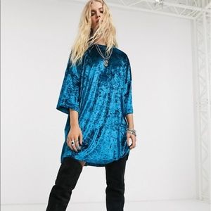 ASOS DESIGN velvet t-shirt dress